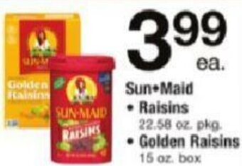 ACME Sun-Maid Raisins, Golden Raisins offer