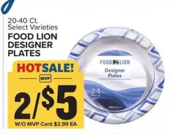 Food Lion FOOD LION DESIGNER PLATES offer