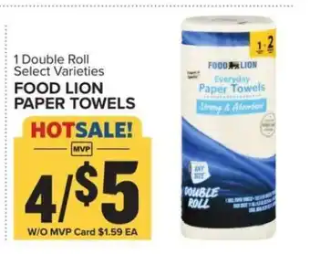 Food Lion FOOD LION PAPER TOWELS offer