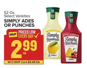 Food Lion Simply Ades or Punches offer