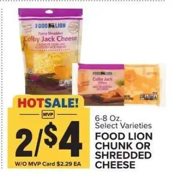 Food Lion Food Lion Chunk or Shredded Cheese offer