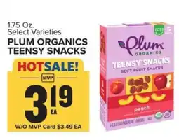 Food Lion PLUM ORGANICS TEENSY SNACKS offer