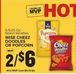 Food Lion Wise Cheez Doodles or Popcorn offer