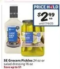 Winn Dixie SE Grocers Pickles or Salad Dressing offer