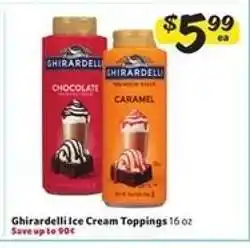 Winn Dixie Ghirardelli Ice Cream Toppings offer
