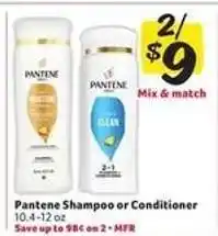 Winn Dixie Pantene Shampoo or Conditioner offer