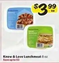 Winn Dixie Know & Love Lunchmeat offer