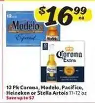 Winn Dixie 12 Pk Corona, Modelo, Pacifico, Heineken or Stella Artois offer