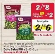 Winn Dixie Dole Salad Kits offer