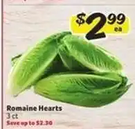 Winn Dixie Romaine Hearts offer
