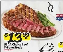 Winn Dixie USDA Choice Beef T-Bone Steak offer