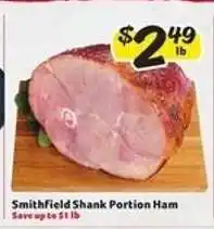 Winn Dixie Smithfield Shank Portion Ham offer