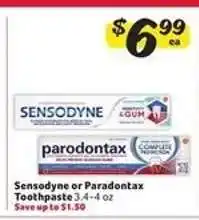 Winn Dixie Sensodyne or parodontax Toothpaste offer