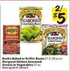 Winn Dixie Bush's Baked or Grillin' Beans / Margaret Holmes Seasoned Greens or Vegetables offer