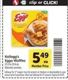 Safeway Kellogg's Eggo Waffles offer