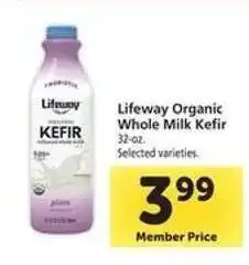 Safeway Lifeway Organic Whole Milk Kefir offer
