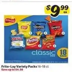 Winn Dixie Frito Lay Variety Packs offer