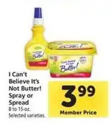 Safeway I Can't Believe It's Not Butter Spray or Spread offer