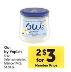 Safeway Oui by Yoplait offer