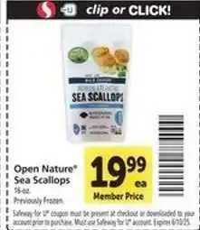 Safeway Open Nature Sea Scallops offer