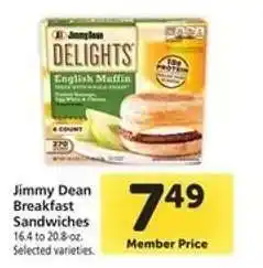 Safeway Jimmy Dean Breakfast Sandwiches offer
