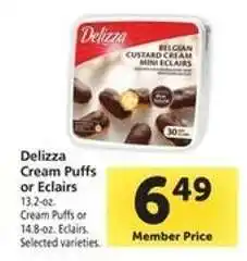 Safeway Delizza Cream Puffs or Eclairs offer