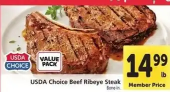 Safeway USDA Choice Beef Ribeye Steak offer