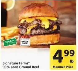 Safeway Signature Farms 90% Lean Ground Beef offer