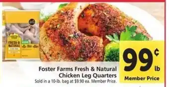 Safeway Foster Farms Fresh & Natural Chicken Leg Quarters offer