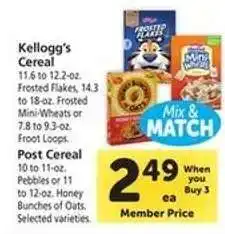 Safeway Kellogg's Cereal offer