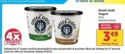 Safeway Greek Gods Yogurt offer