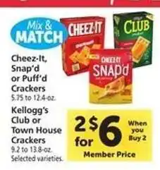 Safeway Cheez-It Snap'd or Puff'd Crackers offer