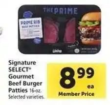 Safeway Signature SELECT Gourmet Beef Burger Patties offer