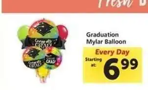Safeway Graduation Mylar Balloon offer
