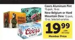 Safeway Coors Aluminum Pint, New Belgium or Hard Mountain Dew offer