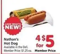Safeway Nathan's Hot Dog offer