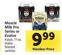 Safeway Muscle Milk Pro Series or Evolve offer
