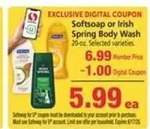 Safeway Softsoap or Irish Spring Body Wash offer