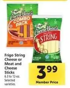 Safeway Frigo String Cheese or Meat and Cheese Sticks offer