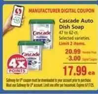 Safeway Cascade Auto Dish Soap offer