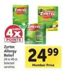 Safeway Zyrtec Allergy Relief offer
