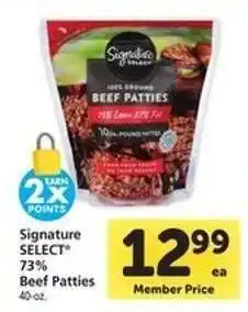Safeway Signature SELECT 73% Beef Patties offer