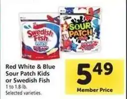 Safeway Red, White & Blue Sour Patch Kids or Swedish Fish offer