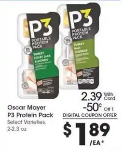Kroger Oscar Mayer P3 Protein Pack offer