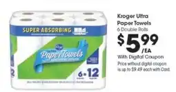 Kroger Kroger Ultra Paper Towels offer