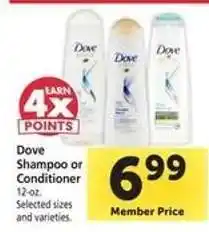 Safeway Dove Shampoo or Conditioner offer