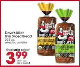Giant Eagle Dave's Killer Thin-Sliced Bread offer