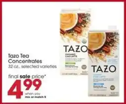 Giant Eagle Tazo Tea Concentrates offer