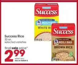 Giant Eagle Success Rice offer