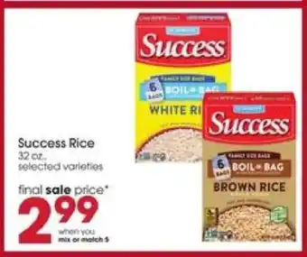 Giant Eagle Success Rice offer